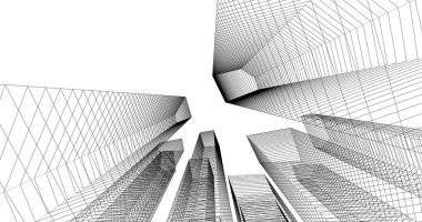 soyut mimari duvar kağıdı tasarımı, dijital konsept arkaplan