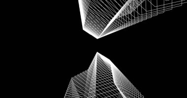 soyut mimari duvar kağıdı tasarımı, dijital konsept arkaplan