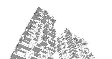 soyut mimari duvar kağıdı tasarımı, dijital konsept arkaplan