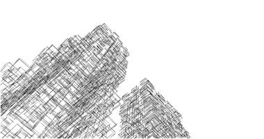 soyut mimari duvar kağıdı tasarımı, dijital konsept arkaplan