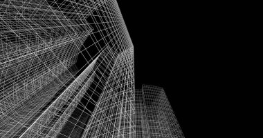 soyut mimari duvar kağıdı tasarımı, dijital konsept arkaplan