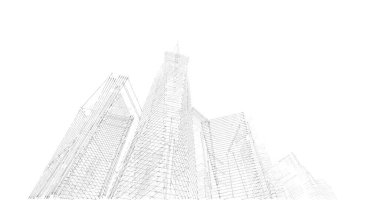 soyut mimari duvar kağıdı tasarımı, dijital konsept arkaplan