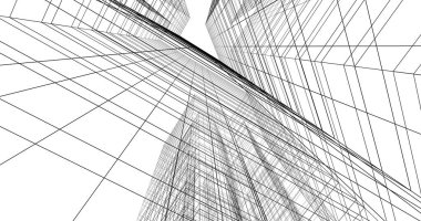 soyut mimari duvar kağıdı tasarımı, dijital konsept arkaplan