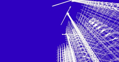 soyut mimari duvar kağıdı tasarımı, dijital konsept arkaplan