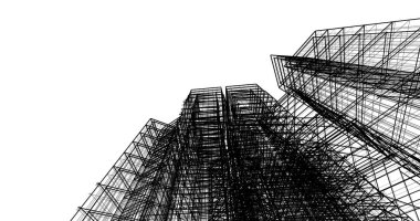 soyut mimari duvar kağıdı tasarımı, dijital konsept arkaplan