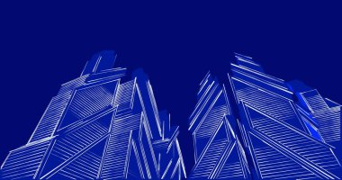 soyut mimari duvar kağıdı tasarımı, dijital konsept arkaplan