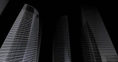 soyut mimari duvar kağıdı tasarımı, dijital konsept arkaplan