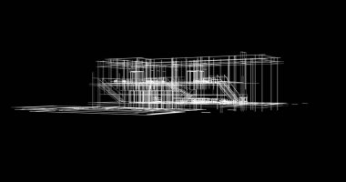 soyut mimari duvar kağıdı tasarımı, dijital konsept arkaplan