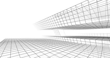 soyut mimari duvar kağıdı tasarımı, dijital konsept arkaplan