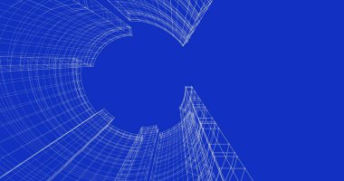 soyut mimari duvar kağıdı tasarımı, dijital konsept arkaplan