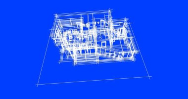 soyut mimari duvar kağıdı tasarımı, dijital konsept arkaplan