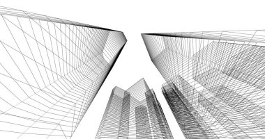 soyut mimari duvar kağıdı tasarımı, dijital konsept arkaplan