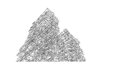 soyut mimari duvar kağıdı tasarımı, dijital konsept arkaplan