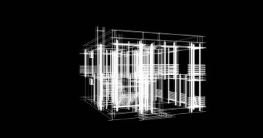 soyut mimari duvar kağıdı tasarımı, dijital konsept arkaplan