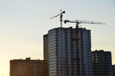 Vinçli inşaat alanı manzarası