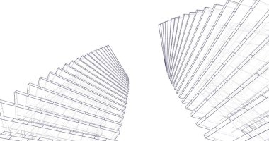 soyut mimari duvar kağıdı tasarımı, dijital konsept arkaplan