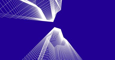 soyut mimari duvar kağıdı tasarımı, dijital konsept arkaplan