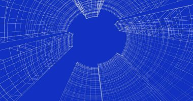 soyut mimari duvar kağıdı tasarımı, dijital konsept arkaplan