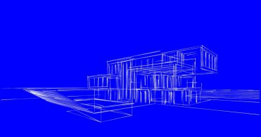 soyut mimari duvar kağıdı tasarımı, dijital konsept arkaplan