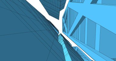 soyut mimari duvar kağıdı tasarımı, dijital konsept arkaplan