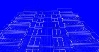 soyut mimari duvar kağıdı tasarımı, dijital konsept arkaplan