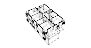 soyut mimari duvar kağıdı tasarımı, dijital konsept arkaplan