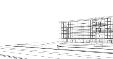 soyut mimari duvar kağıdı tasarımı, dijital konsept arkaplan