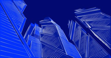 soyut mimari duvar kağıdı tasarımı, dijital konsept arkaplan