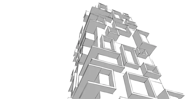 Абстрактный Архитектурный Дизайн Обоев Цифровой Концепт Фон — стоковое фото