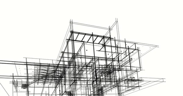 Abstrakcyjny Projekt Tapety Architektonicznej Cyfrowe Tło Koncepcyjne — Zdjęcie stockowe