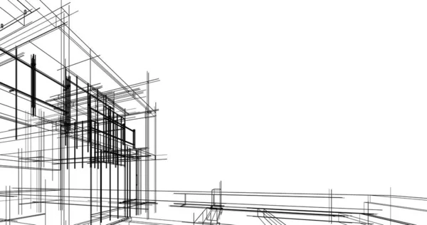 Архітектурна Будівля Ілюстрація Фоні — стокове фото