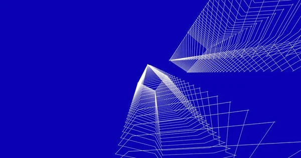 Mimari sanat konseptinde soyut çizgiler, minimum geometrik şekiller. 