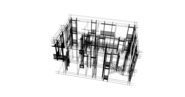 Abstrakt Arkitektonisk Tapet Design Digitalt Koncept Bakgrund — Stockfoto