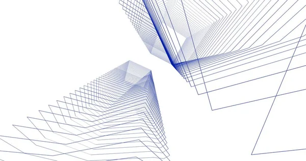 Mimari sanat konseptinde soyut çizgiler, minimum geometrik şekiller. 