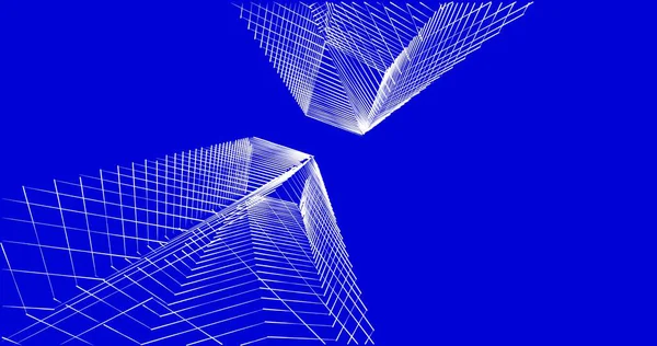 Mimari sanat konseptinde soyut çizgiler, minimum geometrik şekiller. 