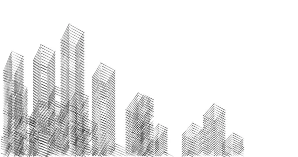 Abstrakcyjny Projekt Tapety Architektonicznej Cyfrowe Tło Koncepcyjne — Zdjęcie stockowe