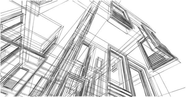 Абстрактный Архитектурный Дизайн Обоев Цифровой Концепт Фон — стоковое фото