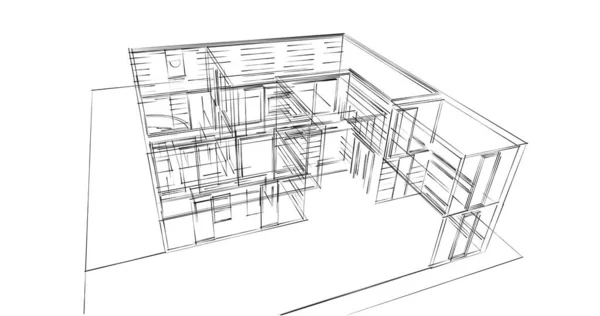 Abstrakcyjny Projekt Tapety Architektonicznej Cyfrowe Tło Koncepcyjne — Zdjęcie stockowe