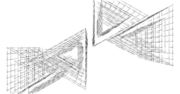 Abstrakcyjny Projekt Tapety Architektonicznej Cyfrowe Tło Koncepcyjne — Zdjęcie stockowe