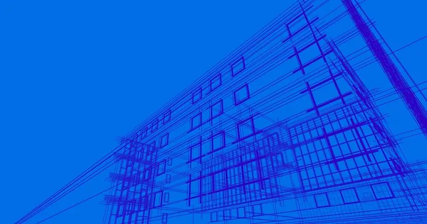 Mimari sanat konseptinde soyut çizgiler, minimum geometrik şekiller. 