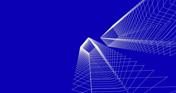 Mimari sanat konseptinde soyut çizgiler, minimum geometrik şekiller. 