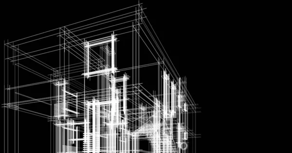 Projeto Edifícios Arquitetônicos Geométricos — Fotografia de Stock