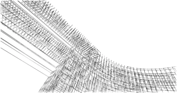 建筑墙纸设计 数字概念背景 — 图库照片