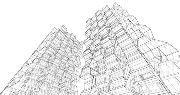 soyut mimari duvar kağıdı tasarımı, dijital konsept arkaplan