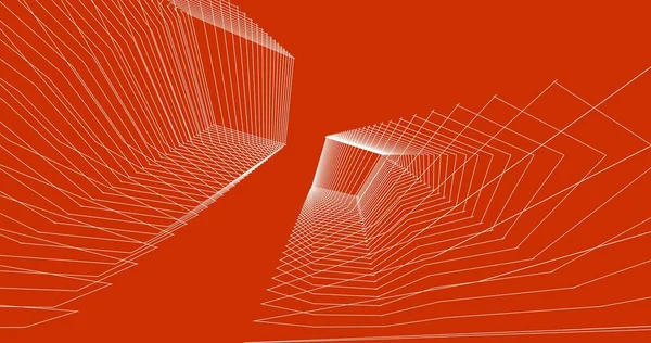 Mimari sanat konseptinde soyut çizgiler, minimum geometrik şekiller. 