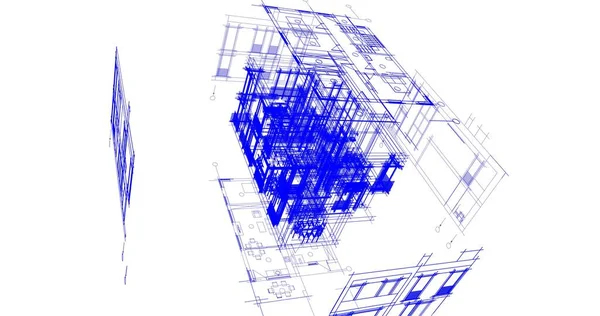 Abstrakcyjny Projekt Tapety Architektonicznej Cyfrowe Tło Koncepcyjne — Zdjęcie stockowe