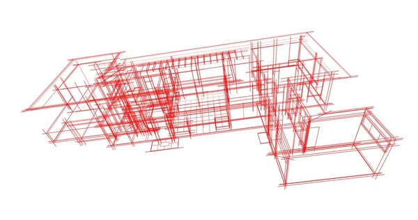 Mimari sanat konseptinde soyut çizgiler, minimum geometrik şekiller. 