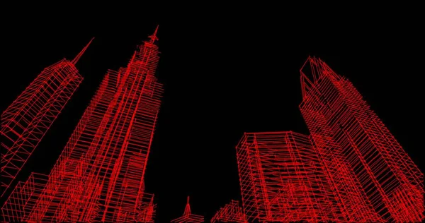 Mimari sanat konseptinde soyut çizgiler, minimum geometrik şekiller. 