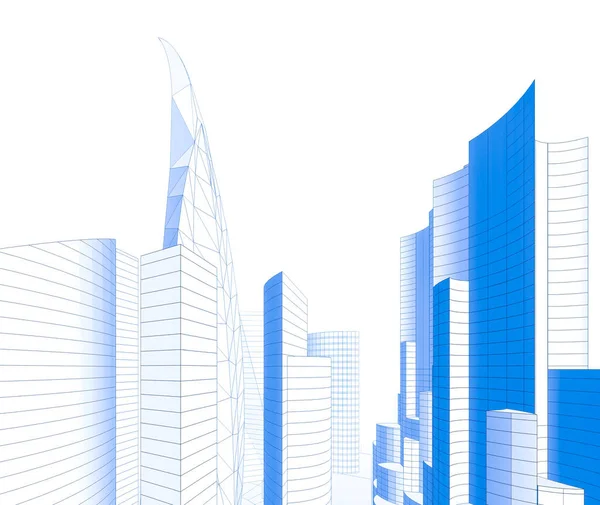 Mimari sanat konseptinde soyut çizgiler, minimum geometrik şekiller. 