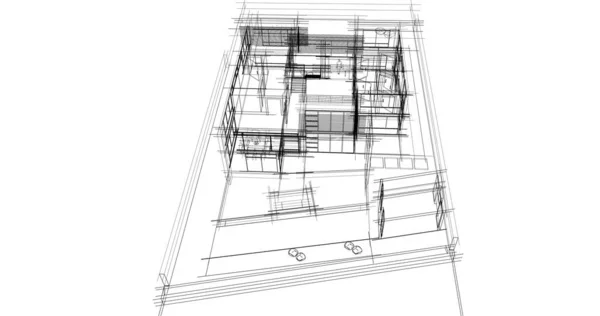 建筑墙纸设计 数字概念背景 — 图库照片